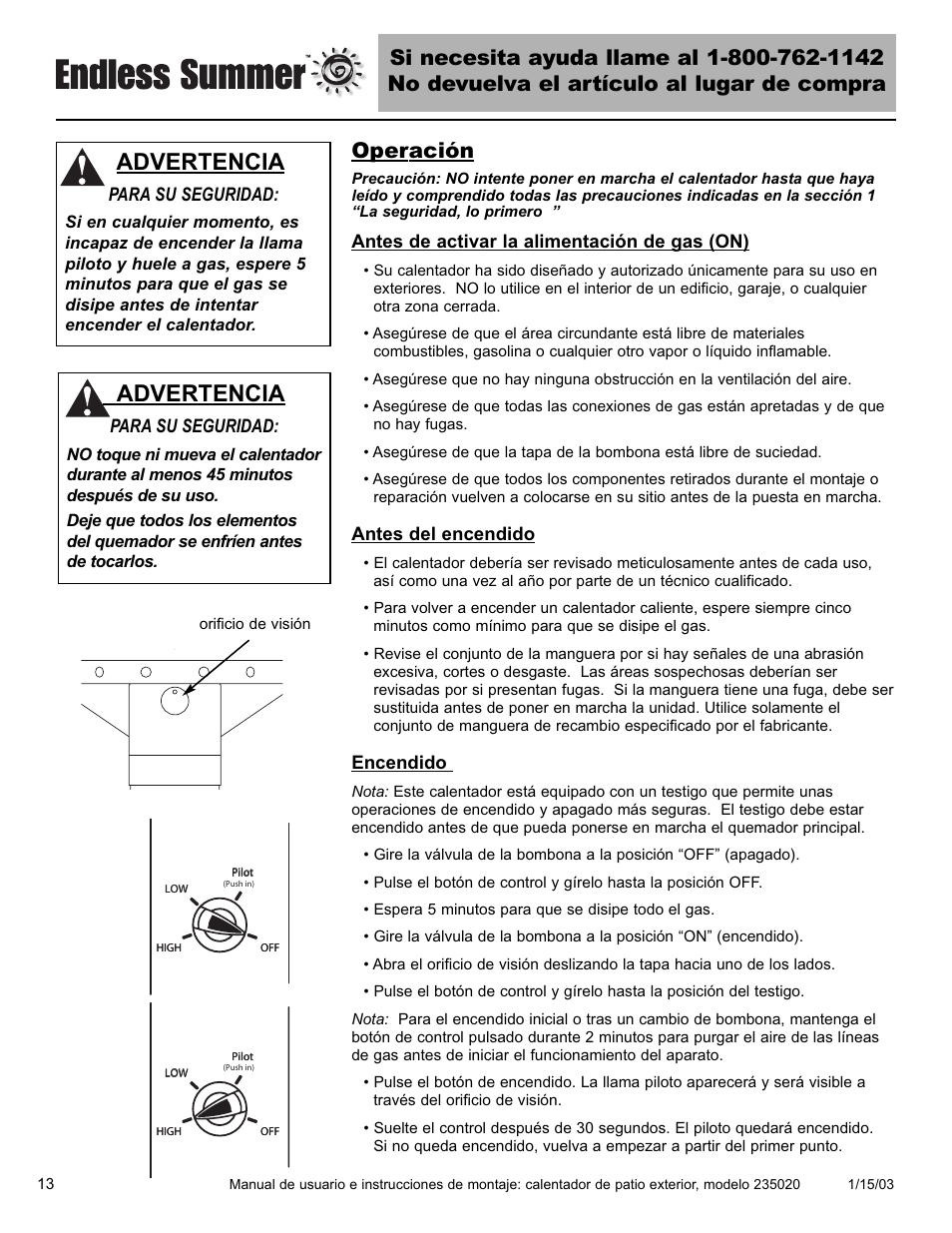 Advertencia | Blue Rhino 235020 User Manual | Page 34 / 44