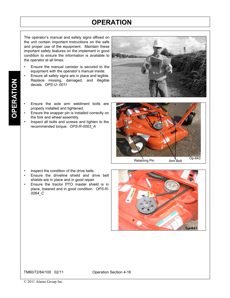 Operation, Opera t ion | Blue Rhino TM72 User Manual | Page 114 / 156