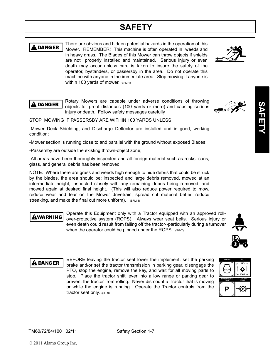 Safety | Blue Rhino TM72 User Manual | Page 13 / 156