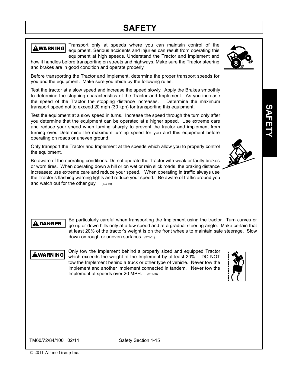 Safety | Blue Rhino TM72 User Manual | Page 21 / 156