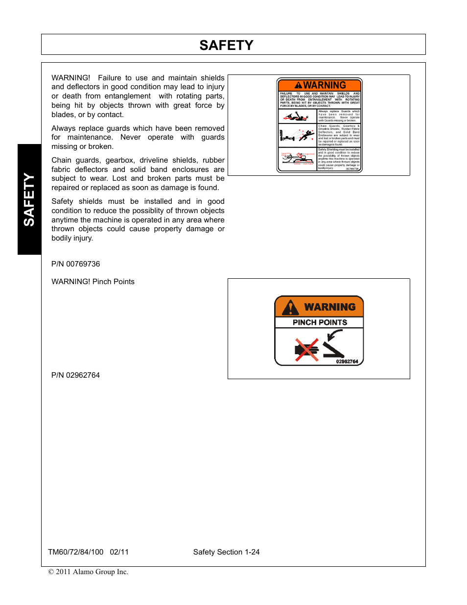 Safety | Blue Rhino TM72 User Manual | Page 30 / 156
