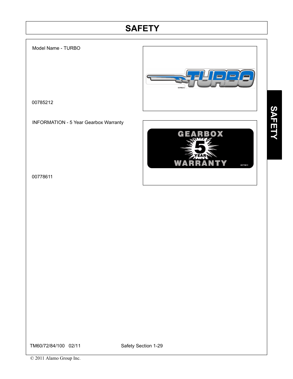 Safety | Blue Rhino TM72 User Manual | Page 35 / 156