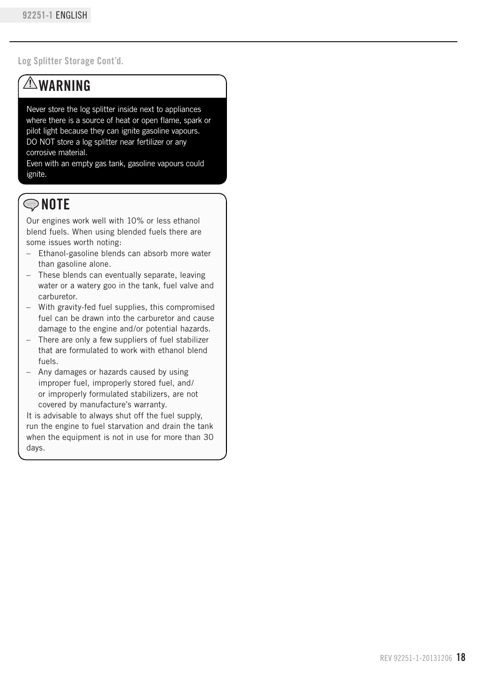 Warning | Champion Power Equipment 92251-1 User Manual | Page 21 / 31