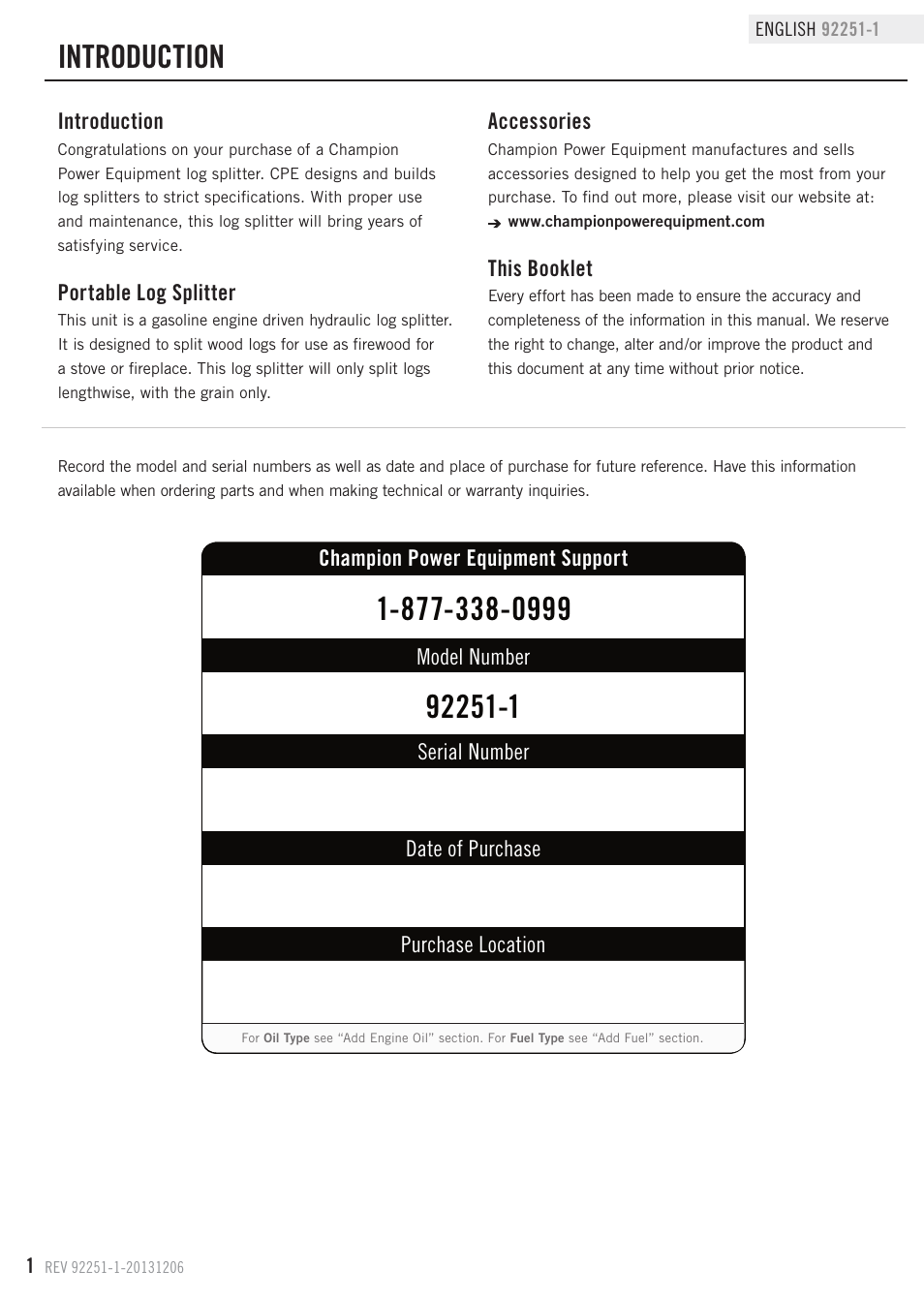 Introduction | Champion Power Equipment 92251-1 User Manual | Page 4 / 31