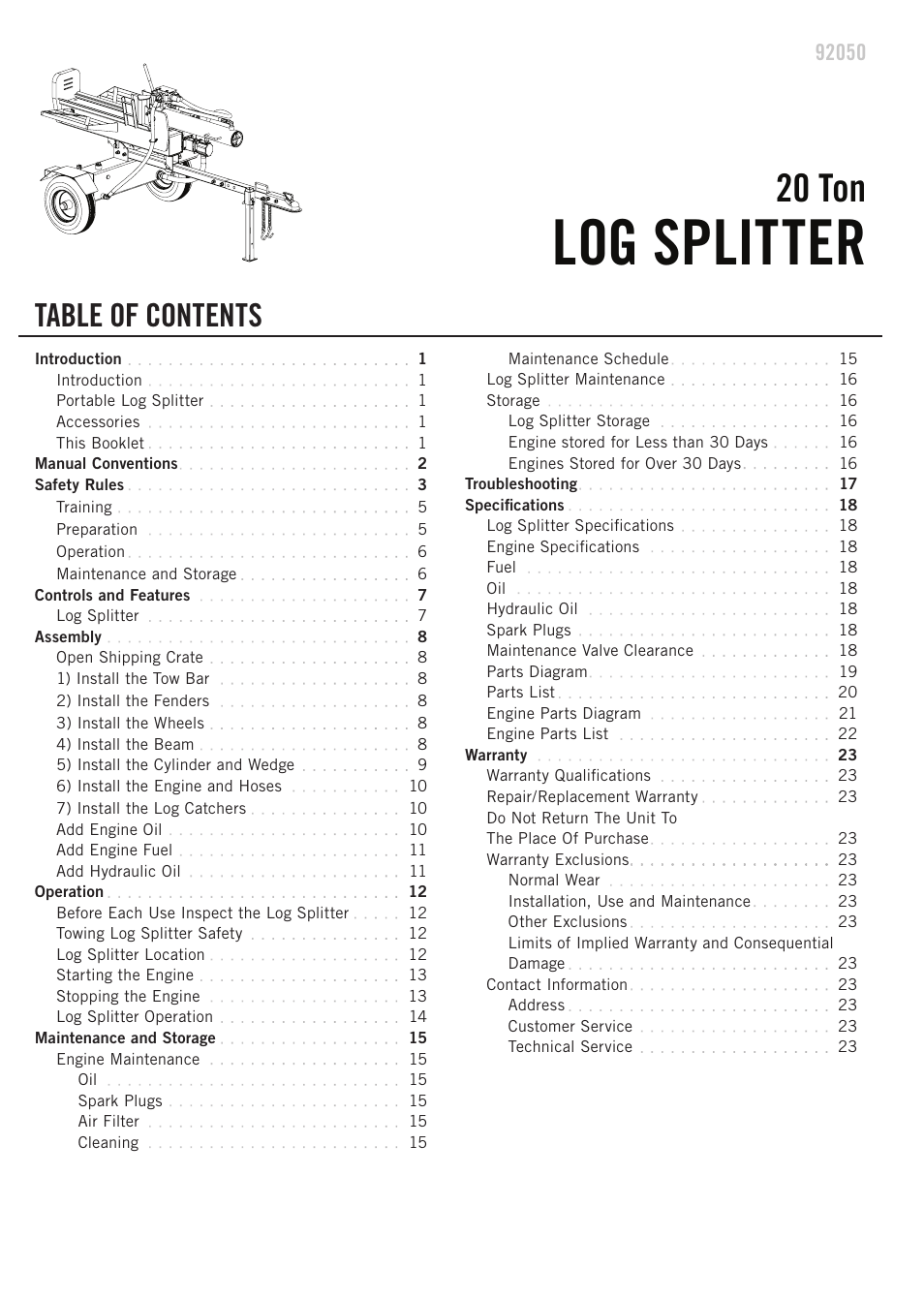 Champion Power Equipment 92050 User Manual | Page 3 / 29