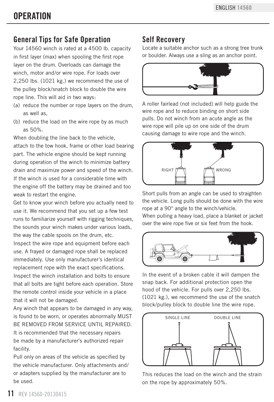 Operation, General tips for safe operation, Self recovery | Champion Power Equipment 14560 User Manual | Page 14 / 21