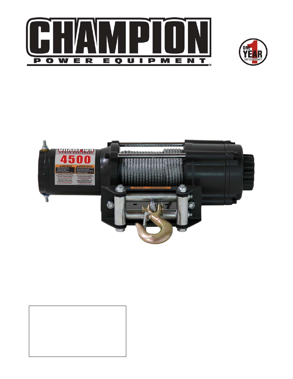 Champion Power Equipment 14551 User Manual | 20 pages