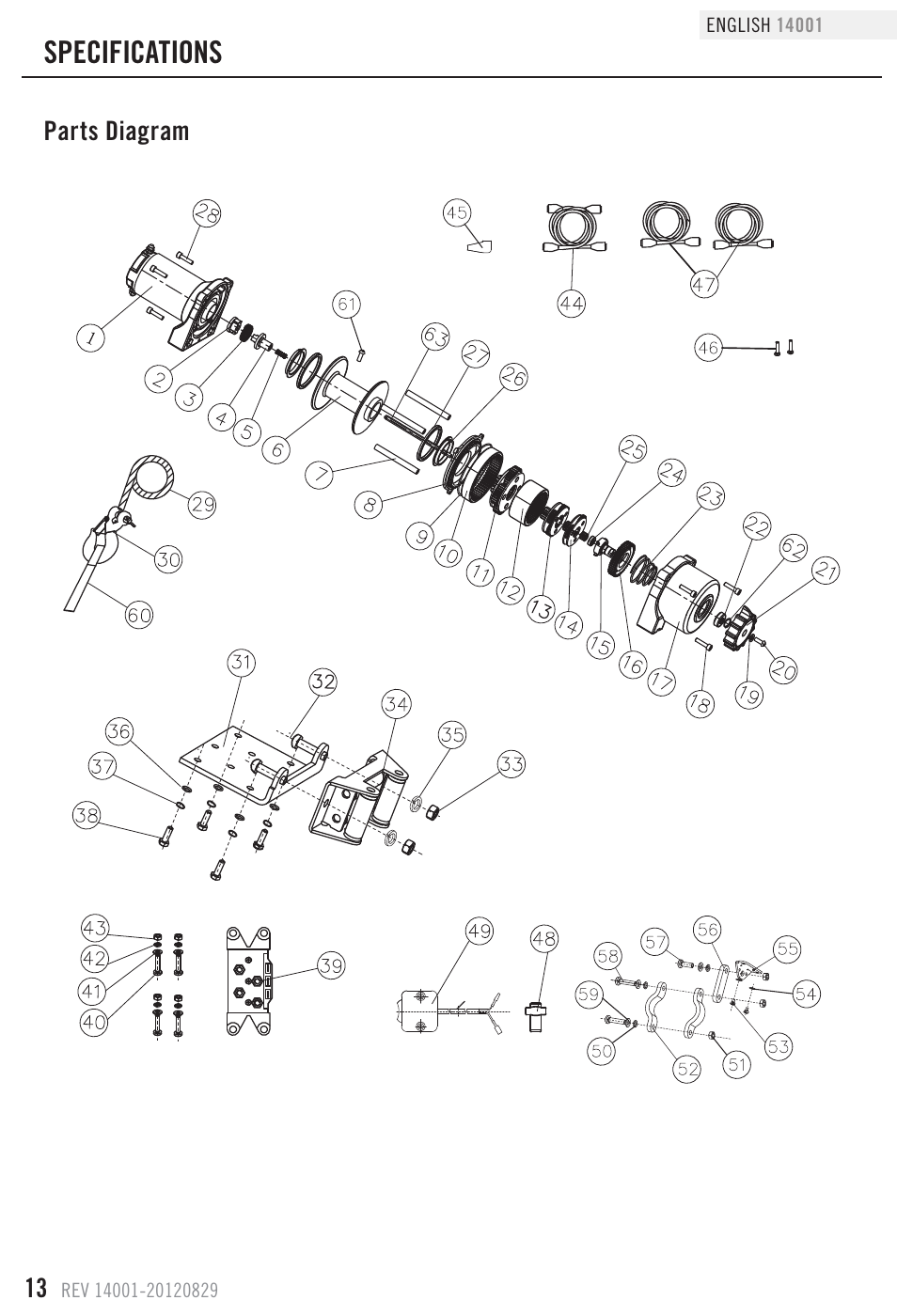 Specifications | Champion Power Equipment 14001 User Manual | Page 16 / 19