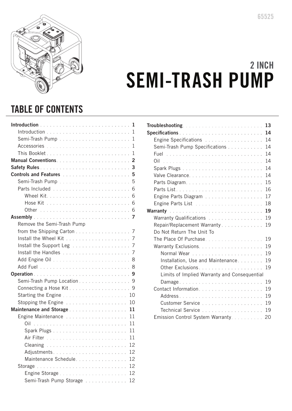 Champion Power Equipment 65525 User Manual | Page 3 / 25