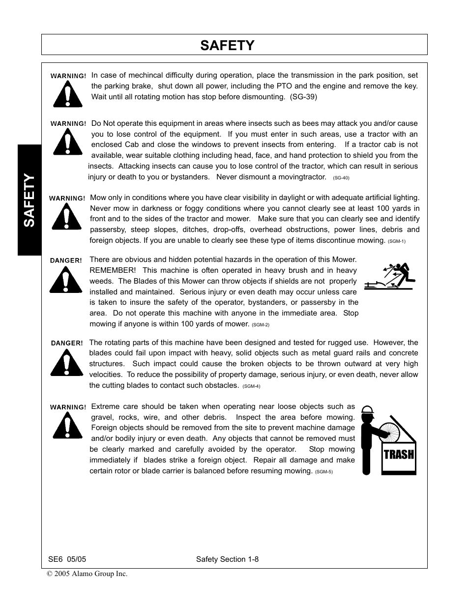 Safety | Blue Rhino FC-0007 User Manual | Page 14 / 160