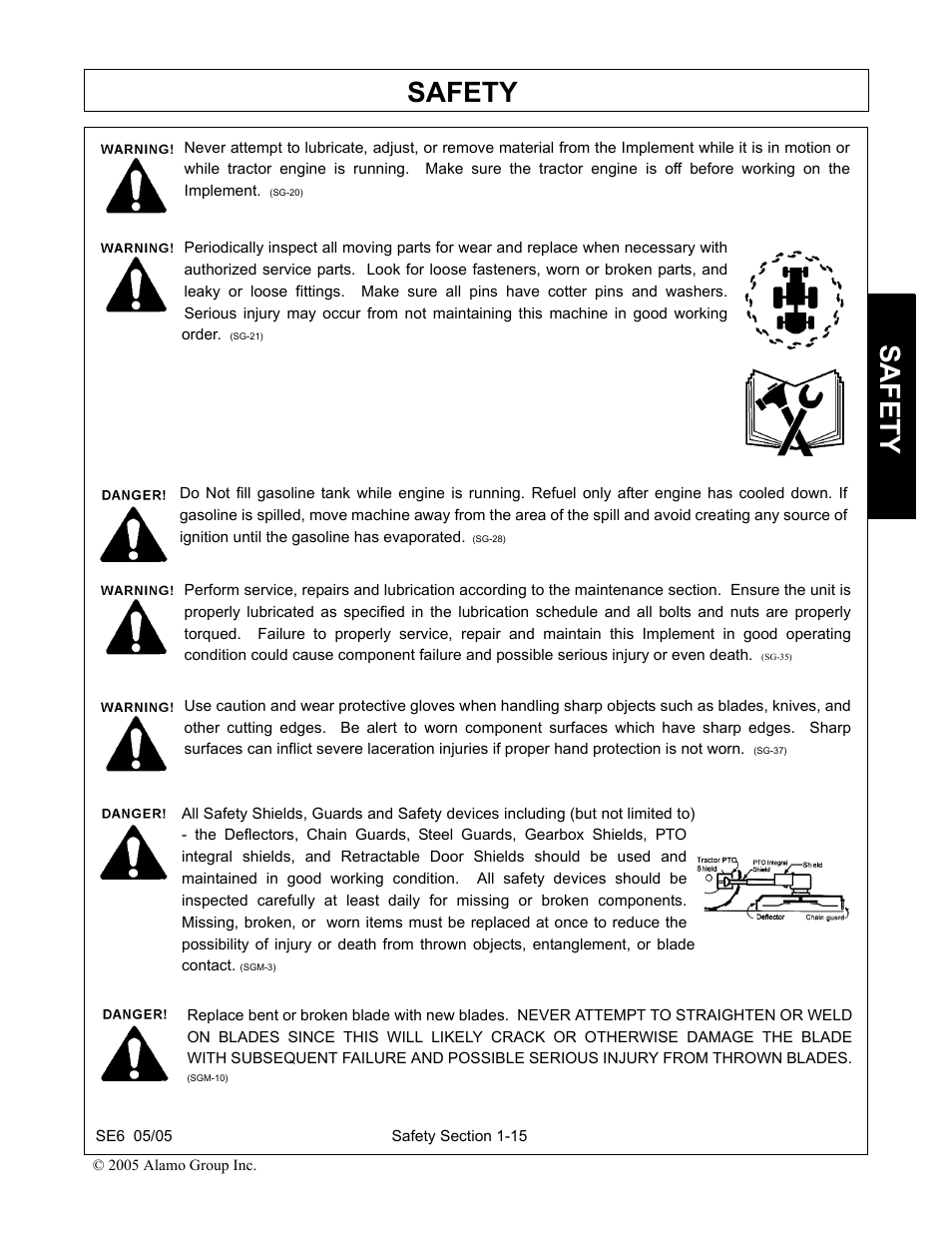 Safety | Blue Rhino FC-0007 User Manual | Page 21 / 160