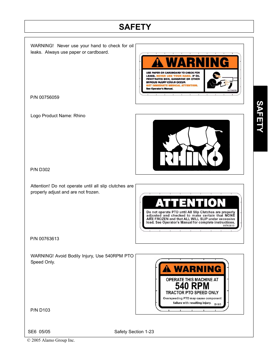 Safety | Blue Rhino FC-0007 User Manual | Page 29 / 160
