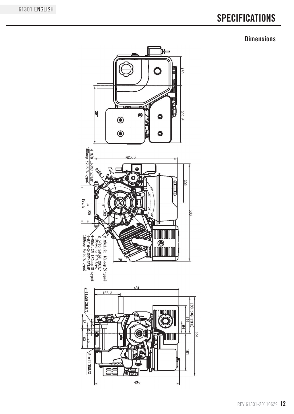 Specifications | Champion Power Equipment 61301 User Manual | Page 15 / 21