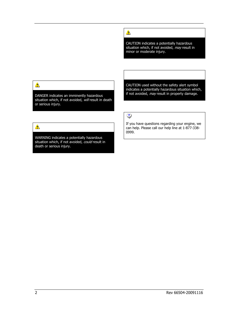 Manual conventions, Danger, Warning | Caution | Champion Power Equipment 66504 User Manual | Page 6 / 24