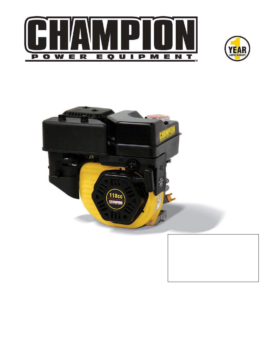 Champion Power Equipment 64001 User Manual | 24 pages