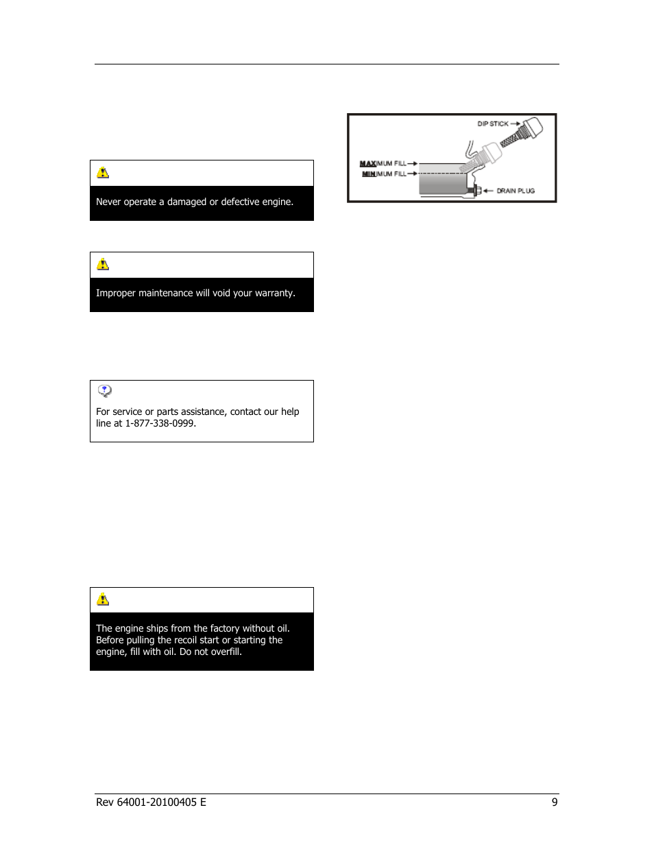 Maintenance, Warning, Engine maintenance | Caution, Spark plugs, Air filter | Champion Power Equipment 64001 User Manual | Page 13 / 24