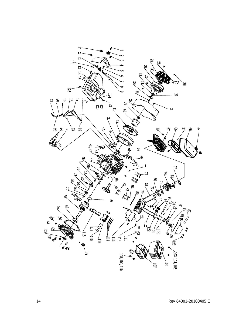 Specifications, Parts diagram | Champion Power Equipment 64001 User Manual | Page 18 / 24