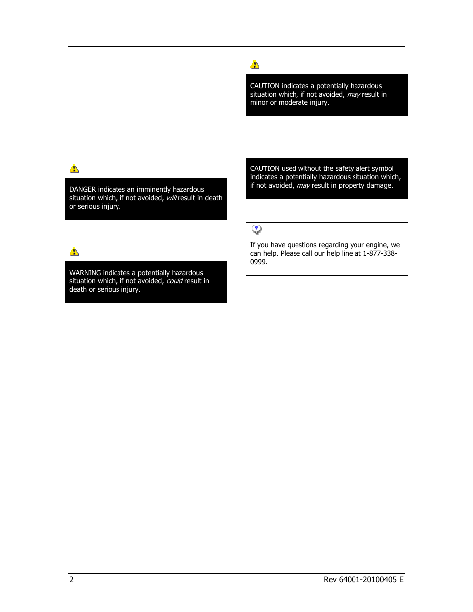 Manual conventions, Danger, Warning | Caution | Champion Power Equipment 64001 User Manual | Page 6 / 24