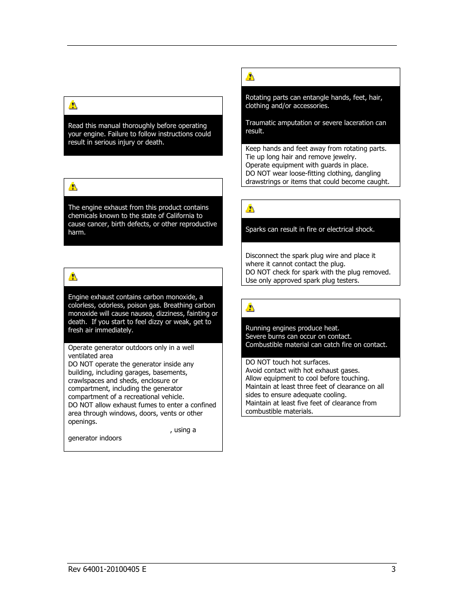 Safety rules, Warning, Danger | Champion Power Equipment 64001 User Manual | Page 7 / 24