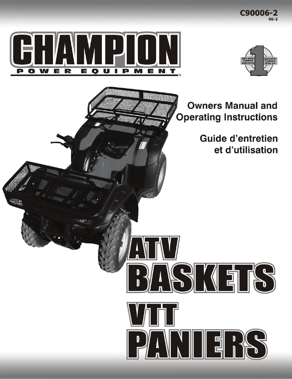 Champion Power Equipment C90006 User Manual | 5 pages