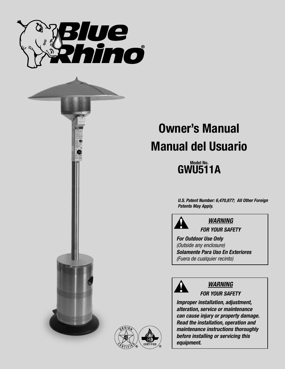 Blue Rhino GWU512A User Manual | 44 pages