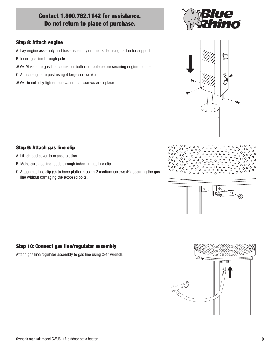 Blue Rhino GWU512A User Manual | Page 11 / 44