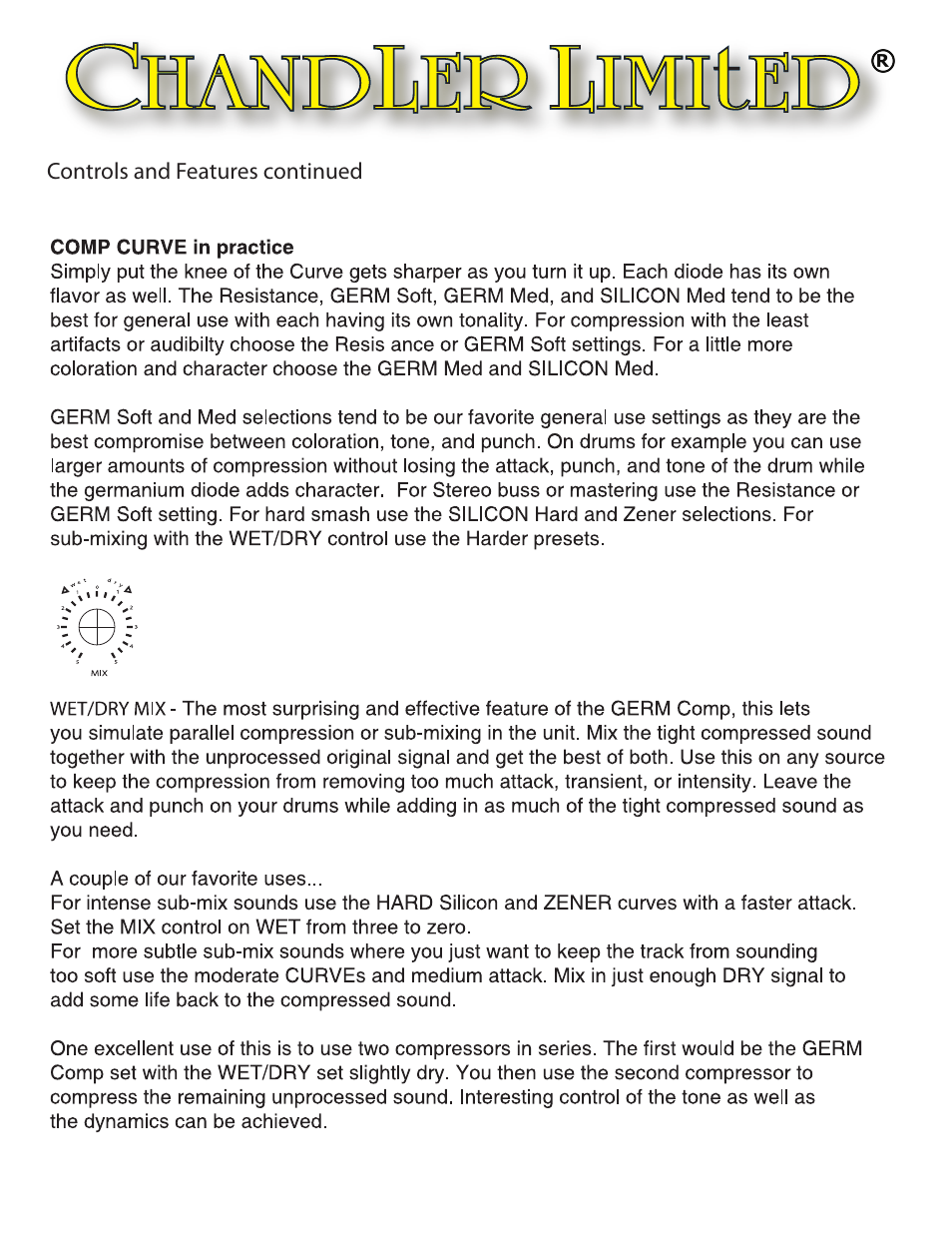 Chandler Limited Germanium Compressor User Manual | Page 5 / 10