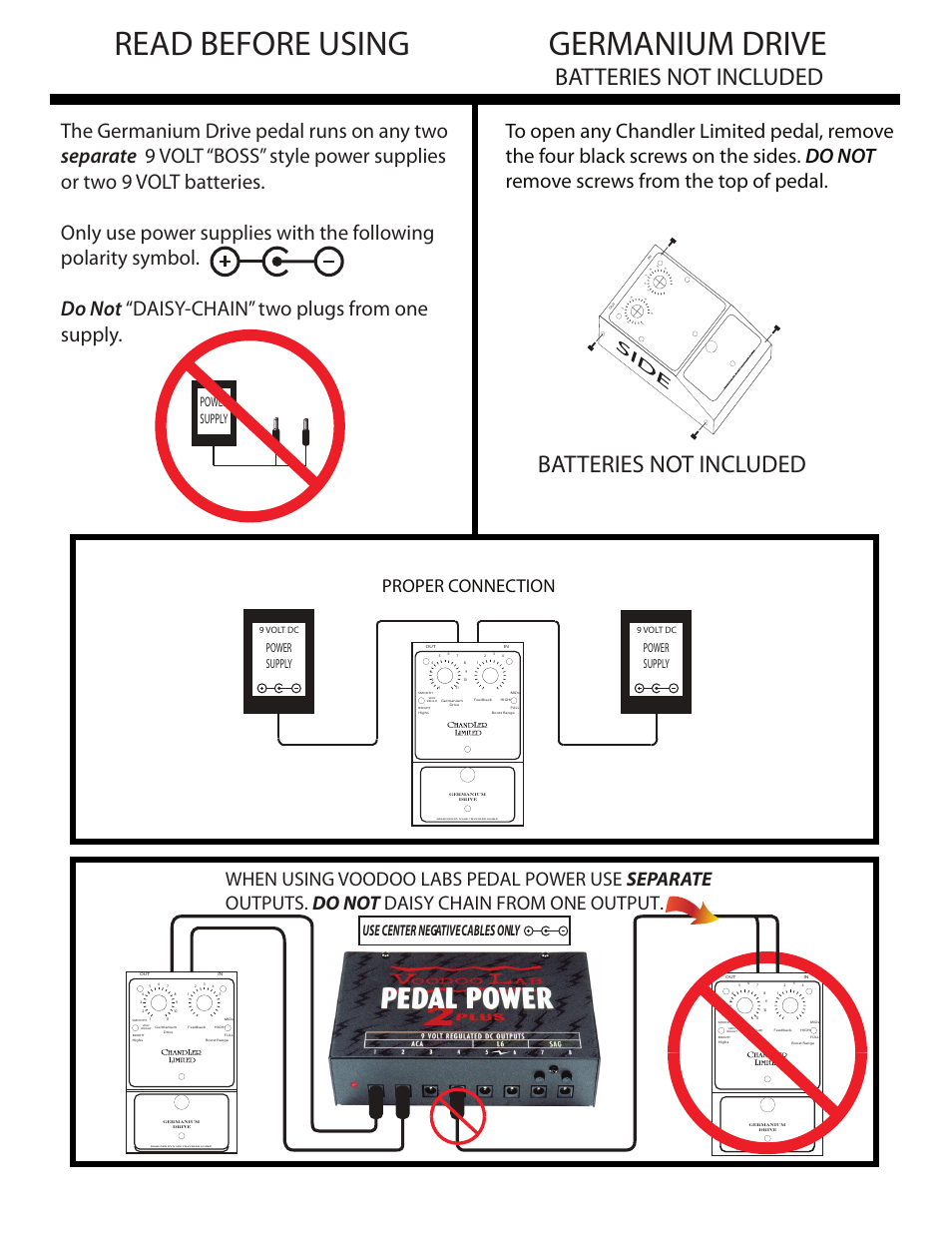 Chandler Limited Germanium Drive User Manual | 6 pages