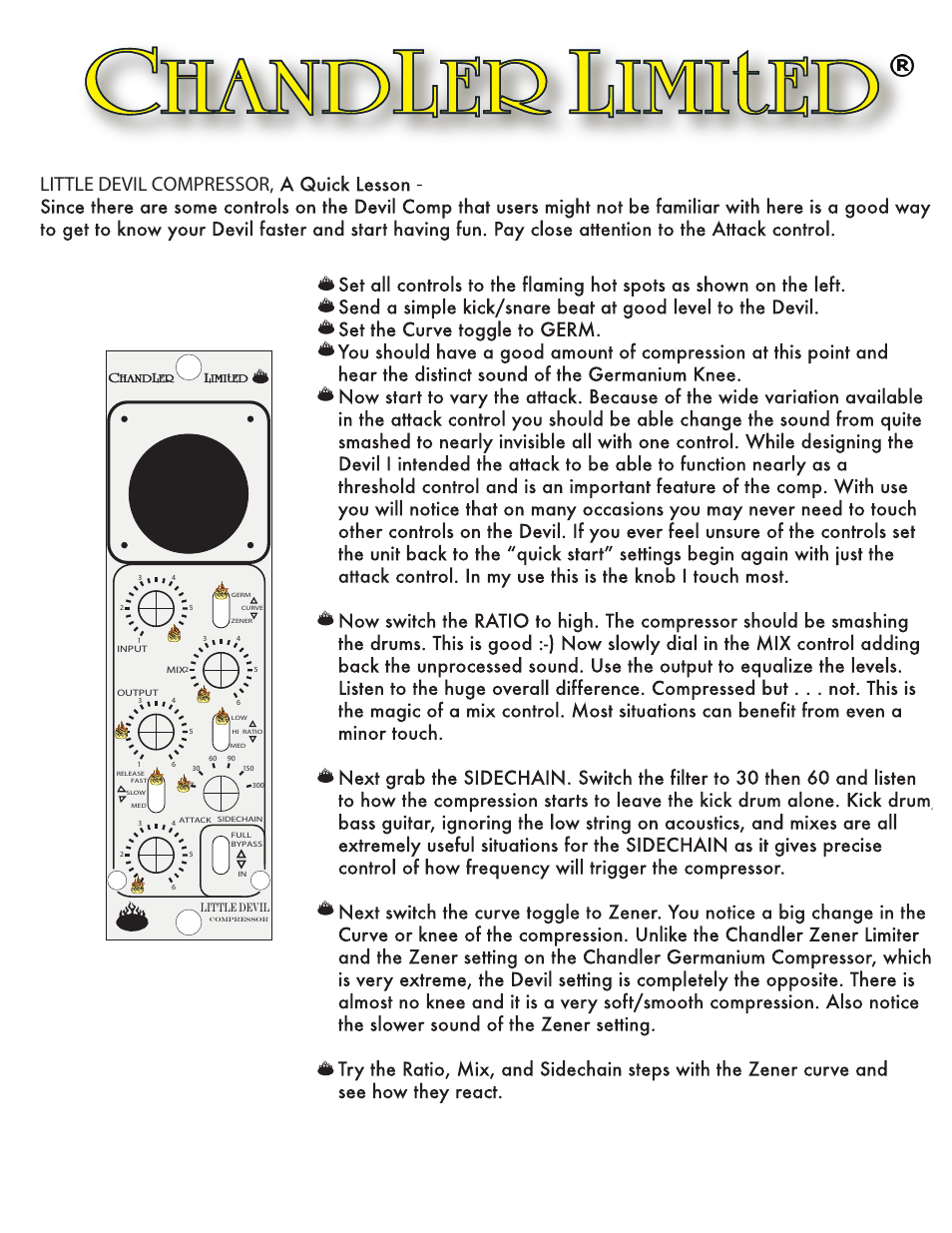Little devil compressor, Little devil | Chandler Limited Little Devil Compressor User Manual | Page 6 / 9