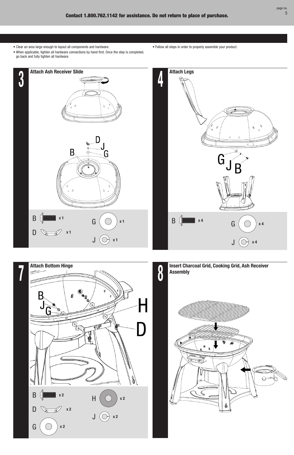Blue Rhino CBT721W User Manual | Page 5 / 16