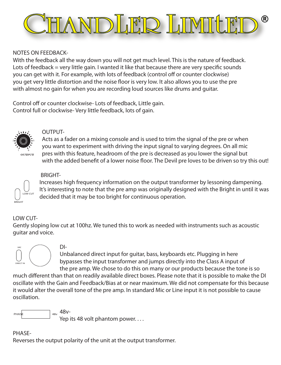 Chandler Limited Little Devil pre amp User Manual | Page 4 / 5