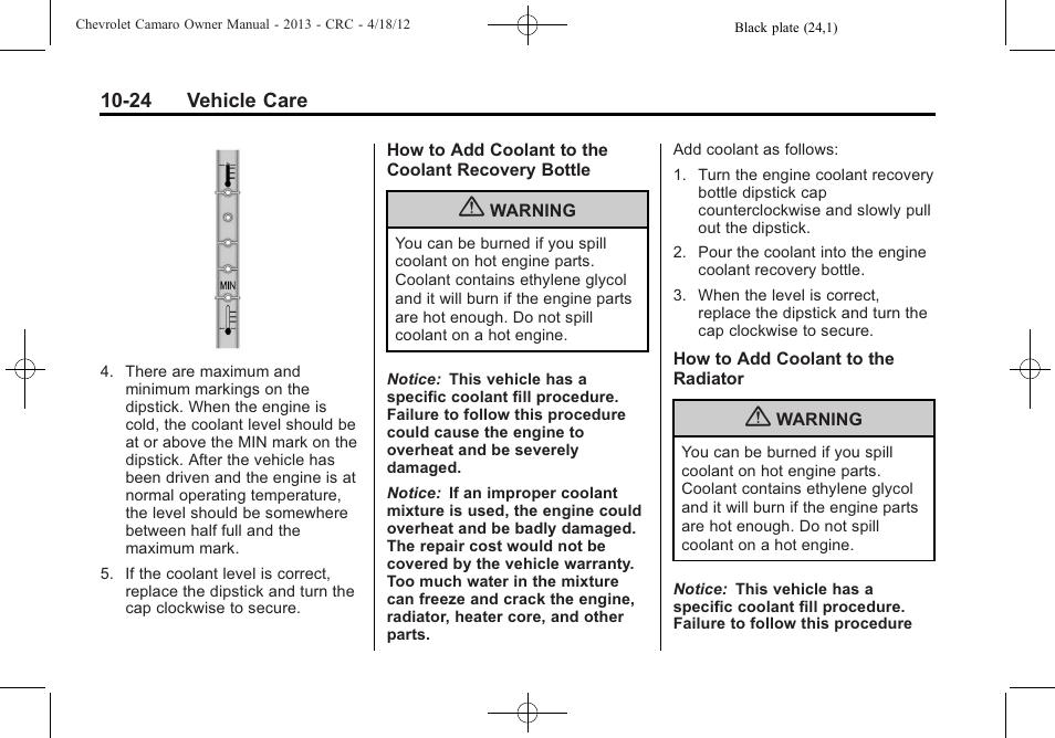 CHEVROLET 2013 Camaro User Manual | Page 274 / 414