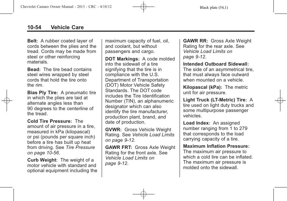 CHEVROLET 2013 Camaro User Manual | Page 304 / 414
