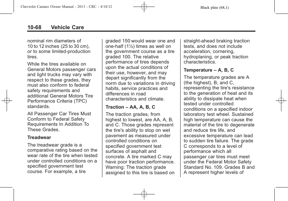 CHEVROLET 2013 Camaro User Manual | Page 318 / 414