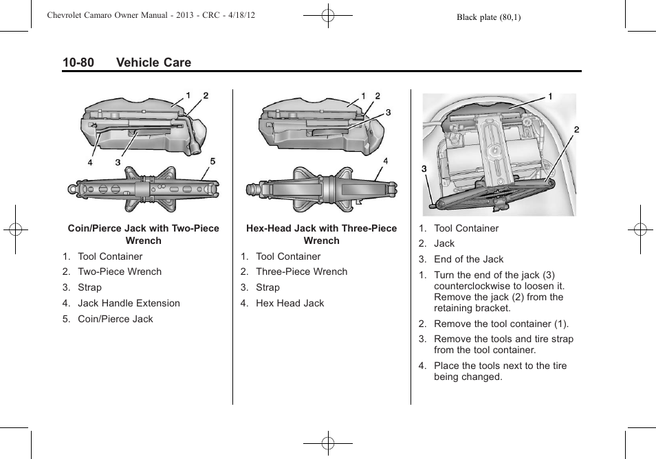 80 vehicle care | CHEVROLET 2013 Camaro User Manual | Page 330 / 414