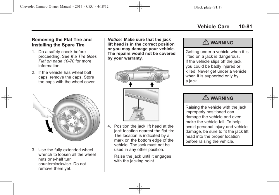 CHEVROLET 2013 Camaro User Manual | Page 331 / 414