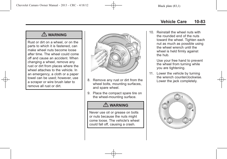 CHEVROLET 2013 Camaro User Manual | Page 333 / 414