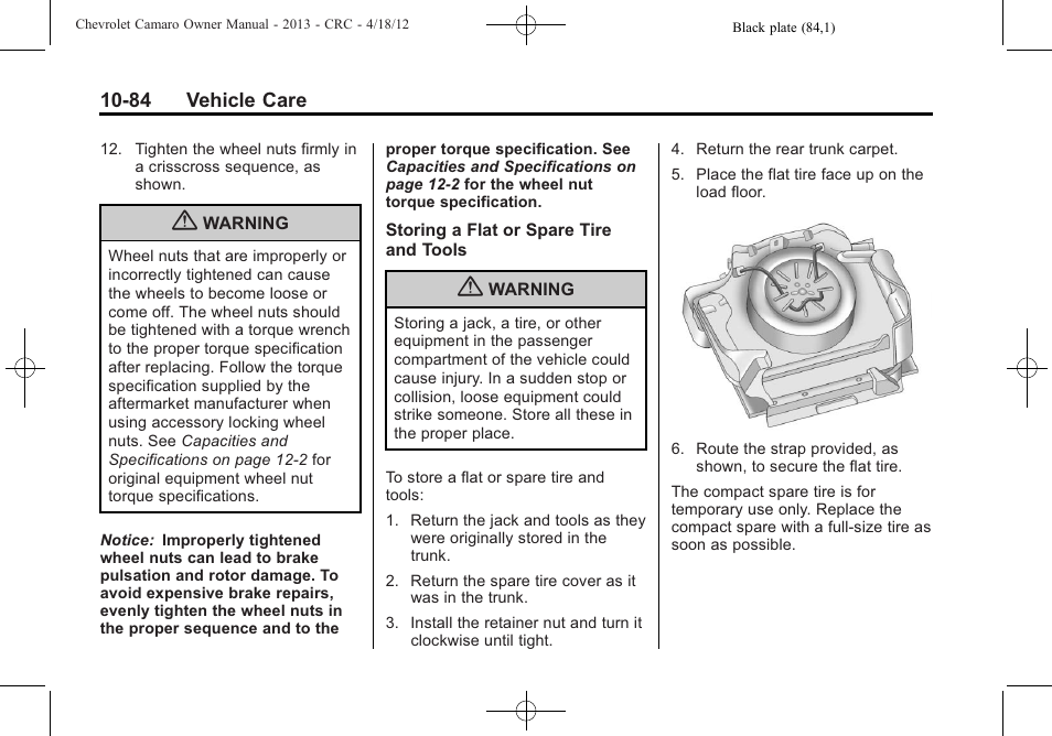 CHEVROLET 2013 Camaro User Manual | Page 334 / 414