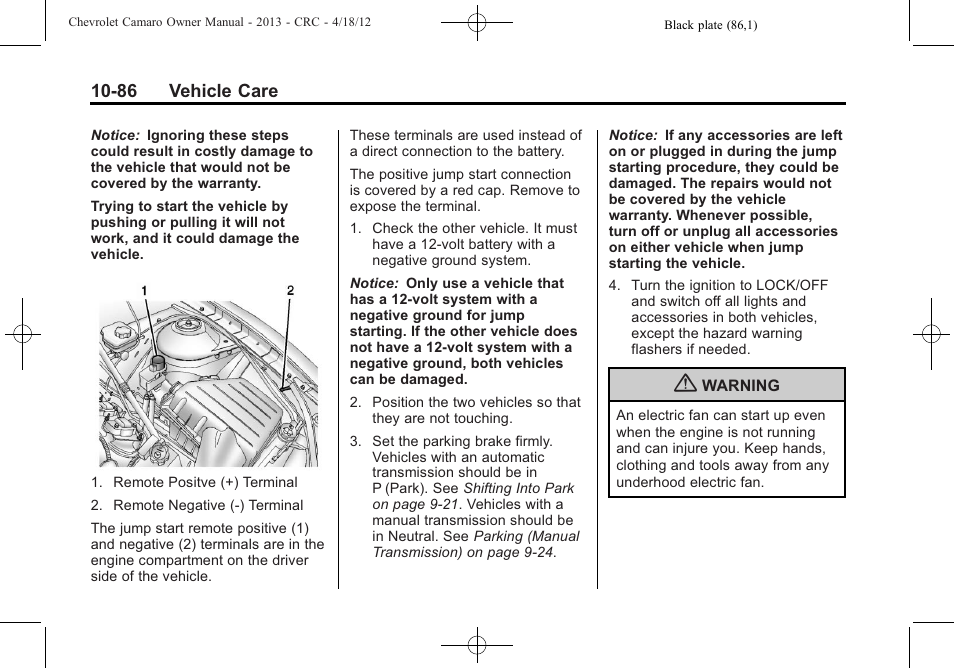 CHEVROLET 2013 Camaro User Manual | Page 336 / 414