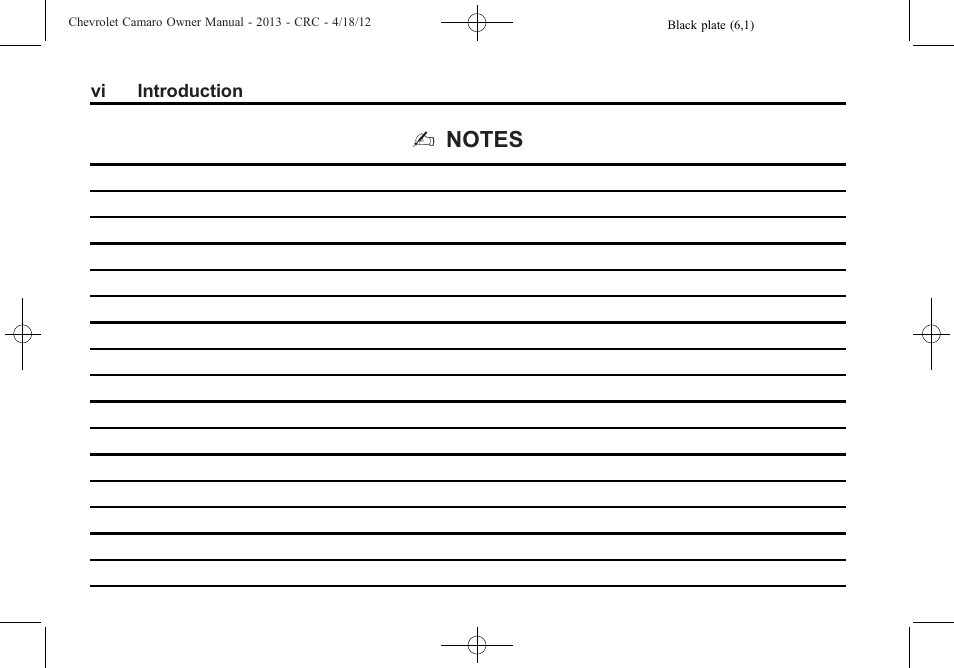 CHEVROLET 2013 Camaro User Manual | Page 6 / 414