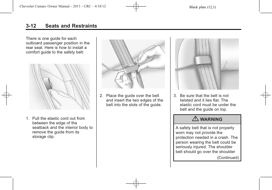 CHEVROLET 2013 Camaro User Manual | Page 60 / 414