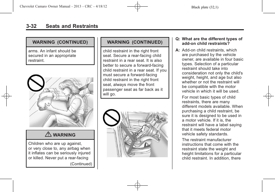 CHEVROLET 2013 Camaro User Manual | Page 80 / 414