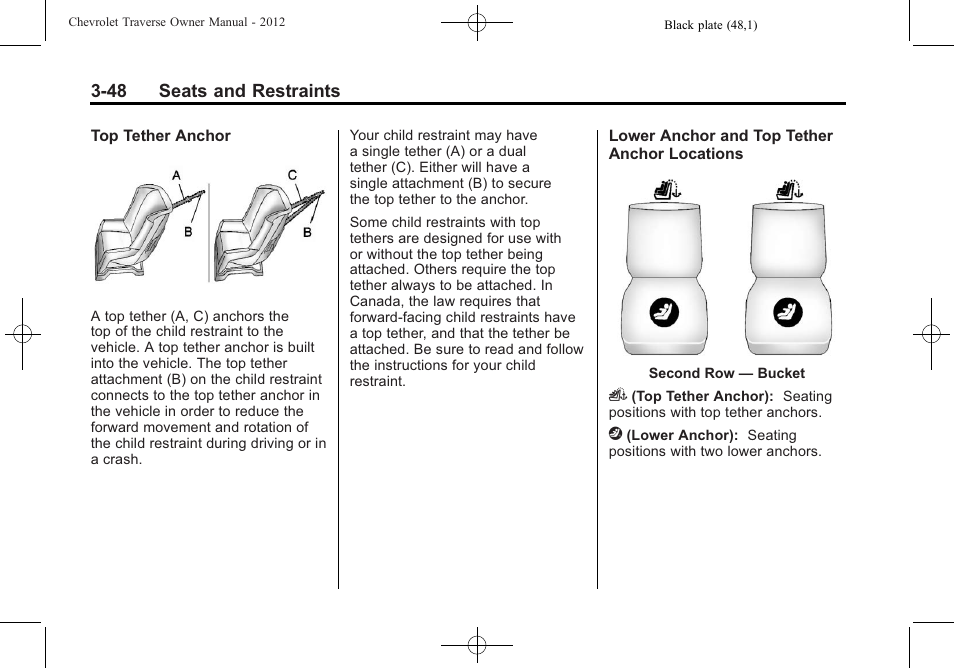 CHEVROLET 2012 Traverse User Manual | Page 104 / 450