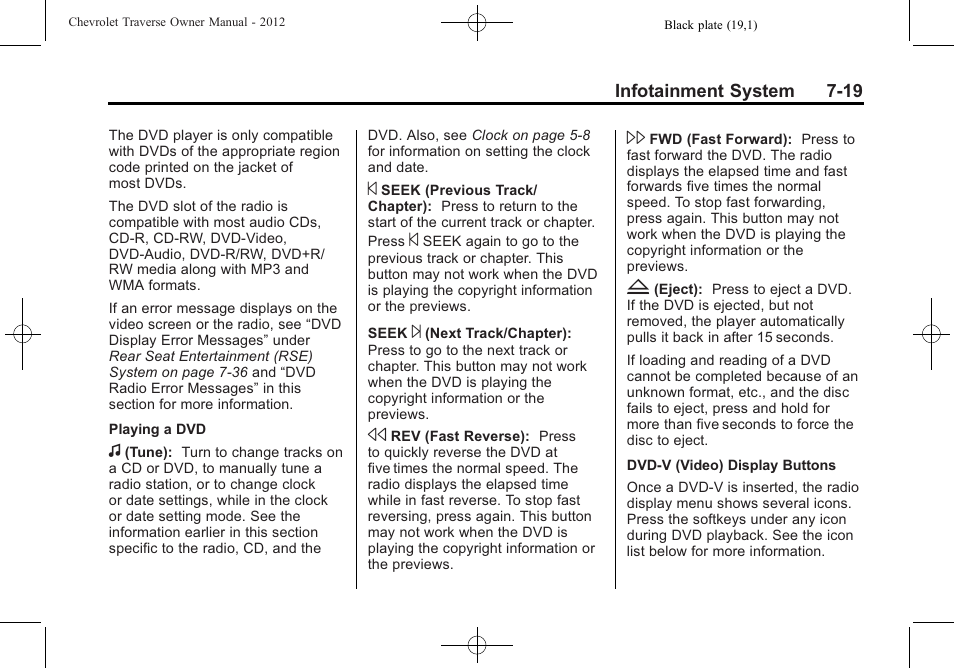 CHEVROLET 2012 Traverse User Manual | Page 199 / 450