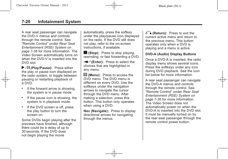 CHEVROLET 2012 Traverse User Manual | Page 200 / 450