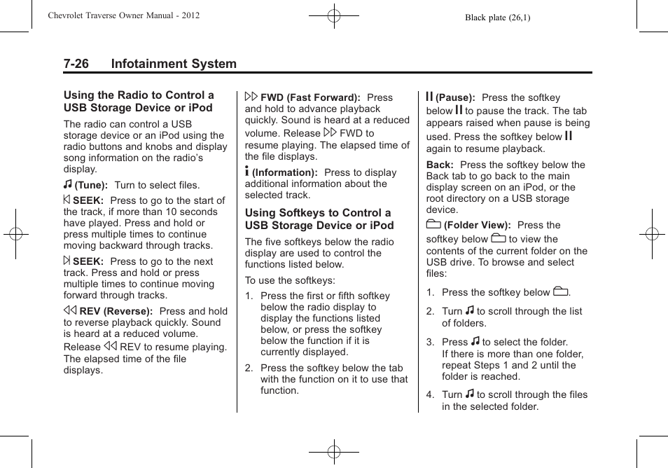 CHEVROLET 2012 Traverse User Manual | Page 206 / 450