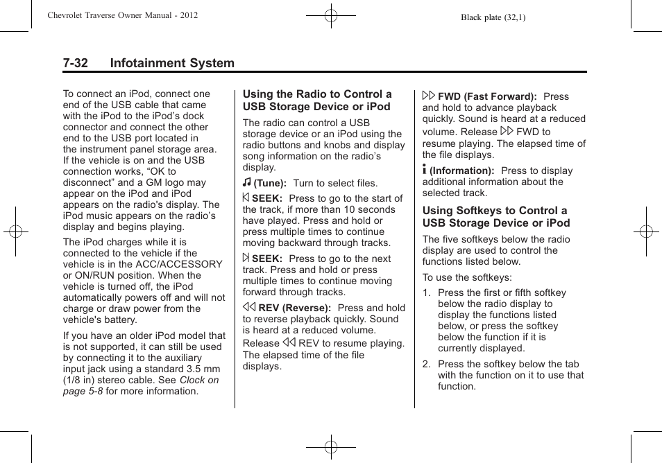 CHEVROLET 2012 Traverse User Manual | Page 212 / 450