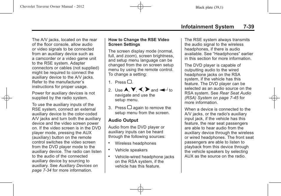 CHEVROLET 2012 Traverse User Manual | Page 219 / 450