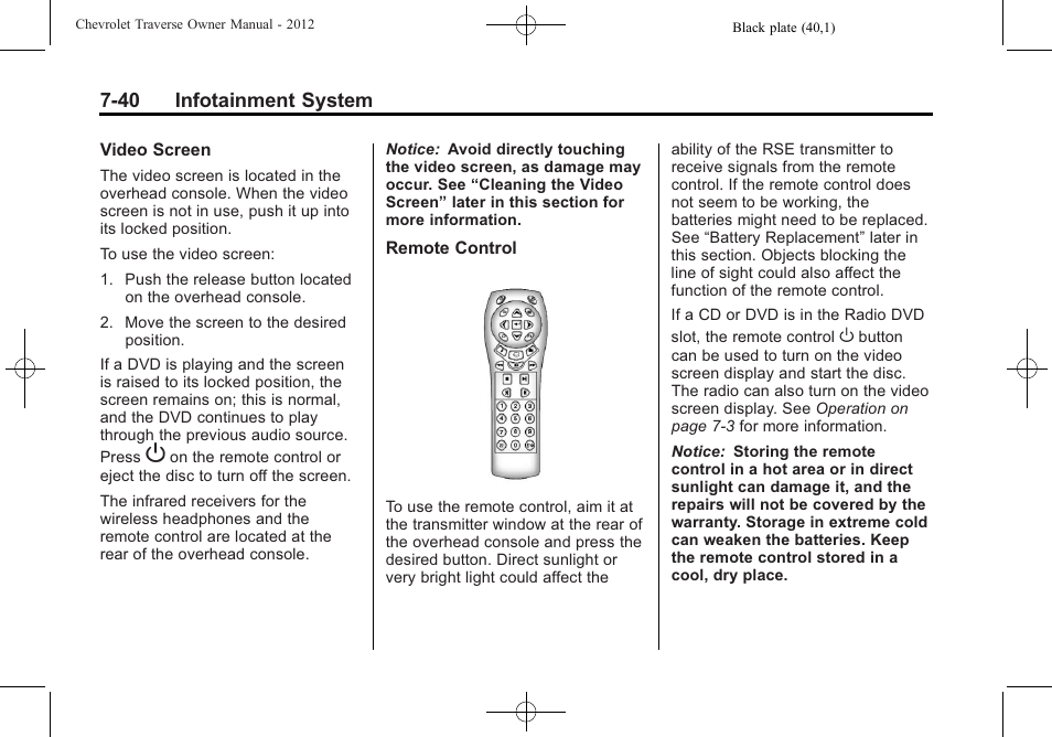 CHEVROLET 2012 Traverse User Manual | Page 220 / 450