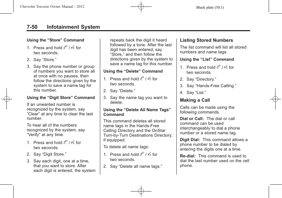 CHEVROLET 2012 Traverse User Manual | Page 230 / 450